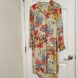 Les Petites Multicolored Long Sleeve Button Down Dress